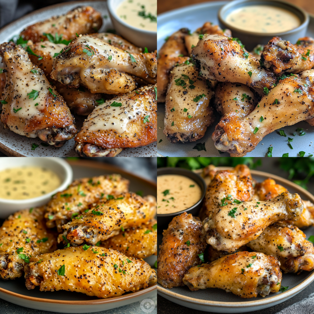 Crispy Garlic Parmesan Chicken Wings Recipe