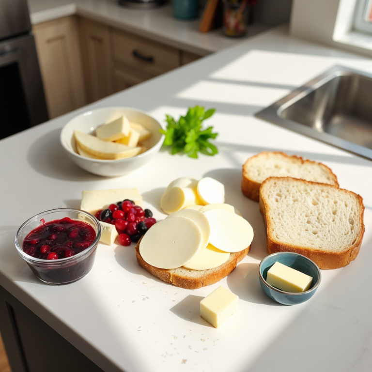 Cranberry Brie and Mozzarella Grilled Sandwich Recipe