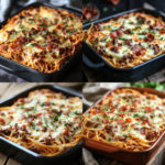 Baked Spaghetti with Minced Beef and Bacon