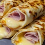 Air Fryer Hot Chicken Ham and Cheese Wraps